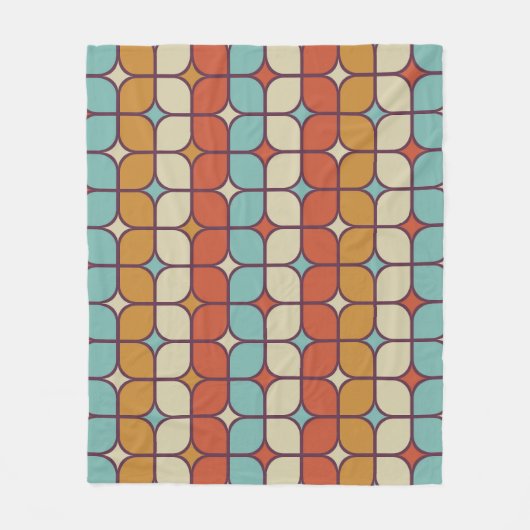Geometrisches nahtloses Muster, Vintager Stil. Fleecedecke (Vorderseite)
