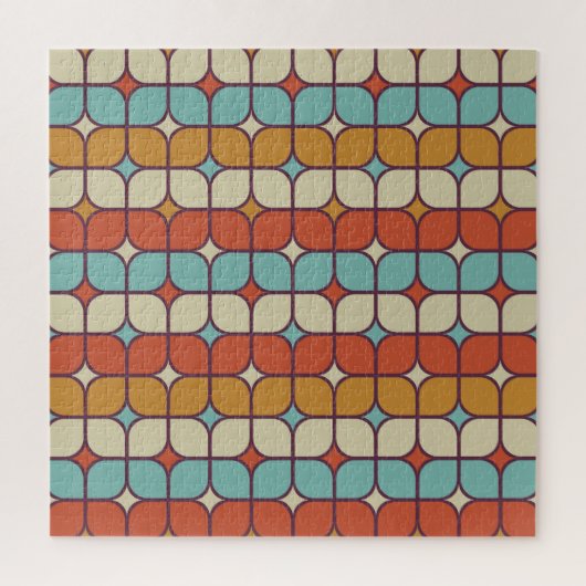 Geometrisches nahtloses Muster, Vintager Stil. Puzzle (Vertikal)