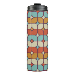 Geometrisches nahtloses Muster, Vintager Stil. Thermosbecher