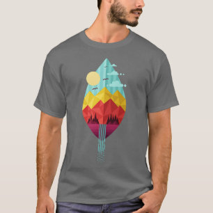 Geometrisches Natureleaf T-Shirt