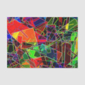 Geometrisches NeonFraktal Seidenpapier (Vorderseite)