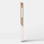 Geometrisches Neutralbraun und Tan - Monogramm - Case-Mate iPhone Hülle (Rückseite / Links)