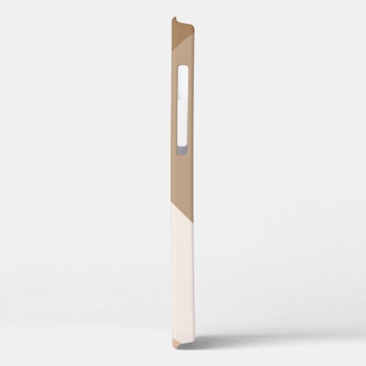 Geometrisches Neutralbraun und Tan - Monogramm - Case-Mate iPhone Hülle (Rückseite / Links)