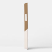 Geometrisches Neutralbraun und Tan - Monogramm - Case-Mate iPhone Hülle (Rückseite / Rechts)