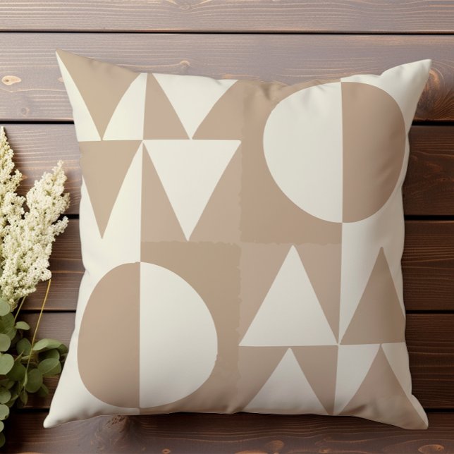 Geometrisches neutrales Halfton-Muster II Kissen (Von Creator hochgeladen)