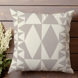 Geometrisches neutrales Halfton-Muster III Kissen