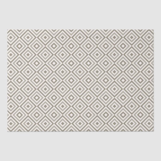 Geometrisches neutrales Ton Seidenpapier (Vorderseite)