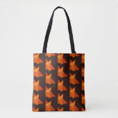 Geometrisches niedliches Origami Fox-Muster Tasche (Vorderseite)