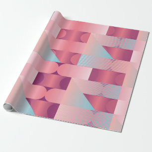 Geometrisches Oberflächenmuster mit Dreiecken, Kre Geschenkpapier