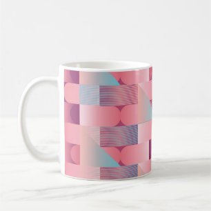 Geometrisches Oberflächenmuster mit Dreiecken, Kre Kaffeetasse