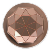 Geometrisches Oktagon Kupfer farbige Keramik Knob Keramikknauf (Vorderseite)