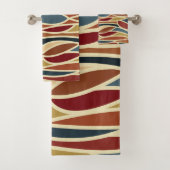 Geometrisches opak gestanztes Glasdesign Badhandtuch Set (Insitu)