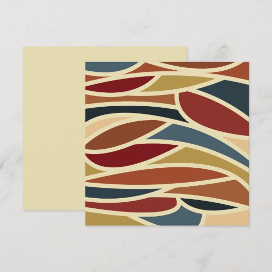 Geometrisches opak gestanztes Glasdesign Mitteilungskarte (Vorne/Hinten)