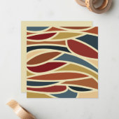 Geometrisches opak gestanztes Glasdesign Mitteilungskarte (Vorderseite/Rückseite Beispiel)