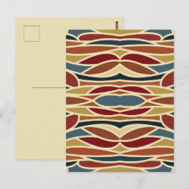 Geometrisches opak gestanztes Glasdesign Postkarte