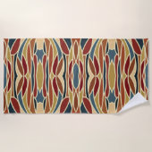 Geometrisches opak gestanztes Glasdesign Strandtuch (Vorderseite)