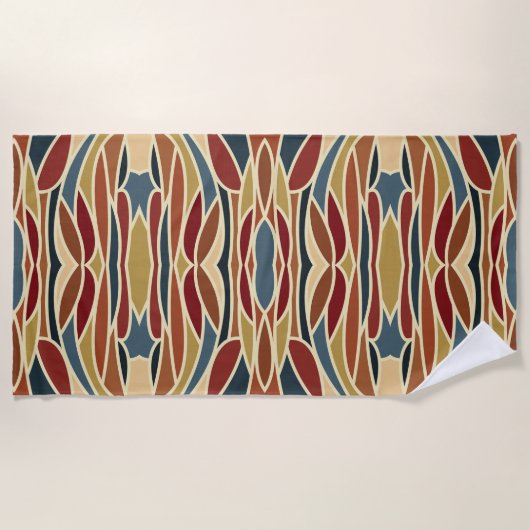 Geometrisches opak gestanztes Glasdesign Strandtuch (Vorderseite)