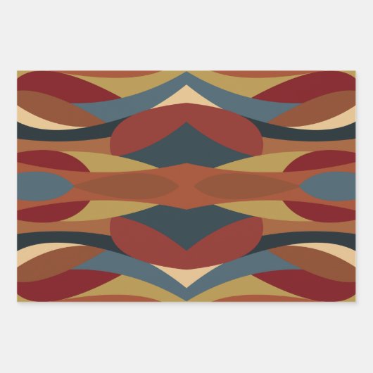 Geometrisches, optisches, gestanztes Glas Abstrakt Geschenkpapier Set (Vorderseite 2)