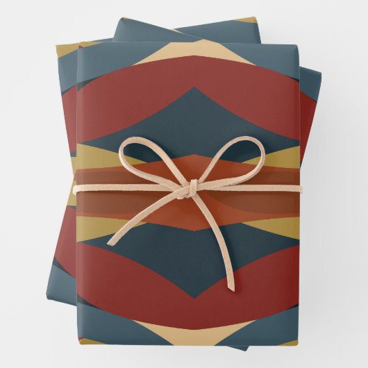 Geometrisches, optisches, gestanztes Glas Abstrakt Geschenkpapier Set (Beispiel)