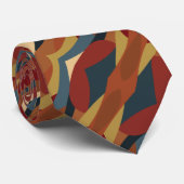 Geometrisches, optisches, gestanztes Glas Abstrakt Krawatte (Gerollt)