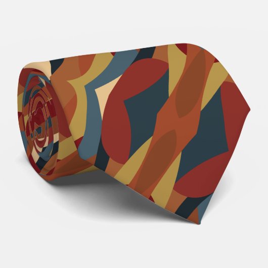 Geometrisches, optisches, gestanztes Glas Abstrakt Krawatte (Gerollt)
