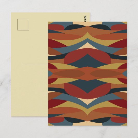 Geometrisches, optisches, gestanztes Glas Abstrakt Postkarte (Vorne/Hinten)