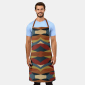 Geometrisches, optisches, gestanztes Glas Abstrakt Schürze (Getragen)
