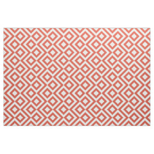 Geometrisches orange und weißes stoff