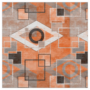 Geometrisches orangegraues Grundiermittel, abstrak Stoff