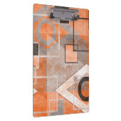 Geometrisches orangegraues Grundiermittel Klemmbrett (Rechts)