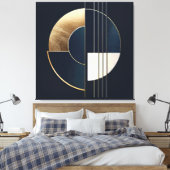Geometrisches Orb: Eine Studie im Kontrast Leinwanddruck (Insitu (Schlafzimmer))