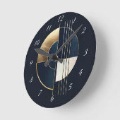 Geometrisches Orb: Eine Studie im Kontrast Runde Wanduhr (Winkel)