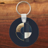 Geometrisches Orb: Eine Studie im Kontrast Schlüsselanhänger (Rückseite)