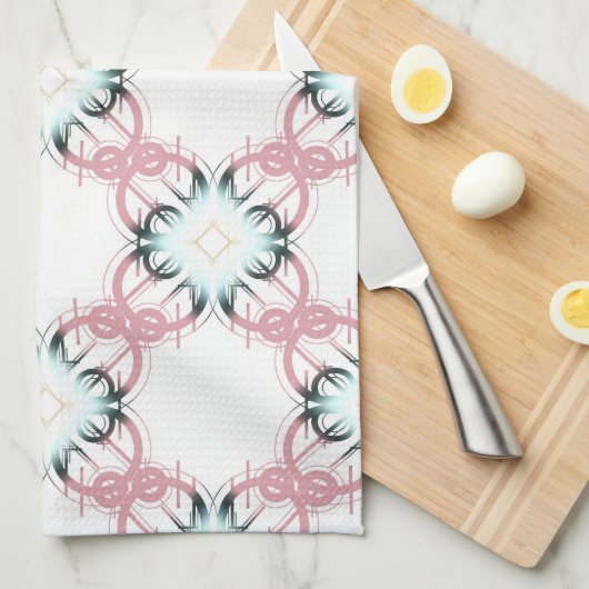 Geometrisches Ornament. Geschirrtuch (Viertel Falte)