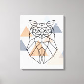 Geometrisches Owl-Design Leinwanddruck (Vorderseite)