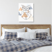 Geometrisches Owl-Design Leinwanddruck (Insitu (Schlafzimmer))