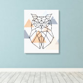 Geometrisches Owl-Design Leinwanddruck (Insitu (Holzboden))