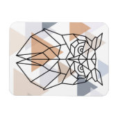 Geometrisches Owl-Design Magnet (Horizontal)