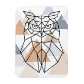 Geometrisches Owl-Design Magnet (Vertikal)