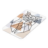 Geometrisches Owl-Design Magnet (Linke Seite)