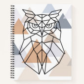 Geometrisches Owl-Design Notizblock (Vorderseite)