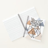 Geometrisches Owl-Design Notizblock (Innenseite)