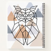 Geometrisches Owl-Design Notizblock (Rückseite)