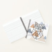 Geometrisches Owl-Design Notizblock (Innenseite)