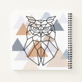 Geometrisches Owl-Design Notizblock (Rückseite)