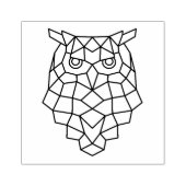 Geometrisches Owl Gummistempel (Prägung)