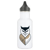 Geometrisches OWL-Logo Edelstahlflasche (Links)