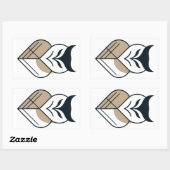 Geometrisches OWL-Logo Rechteckiger Aufkleber (Blatt)