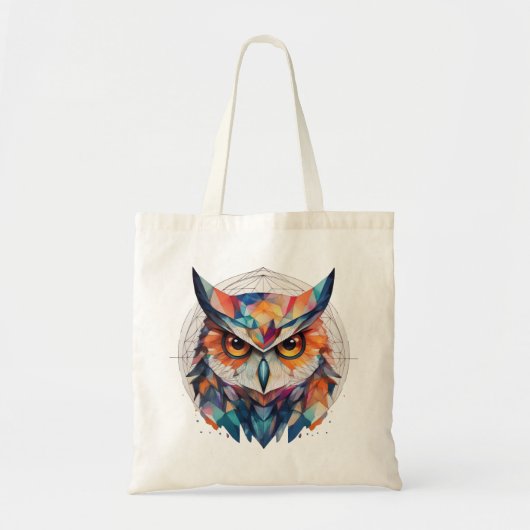 Geometrisches Owl Tragetasche (Vorne)