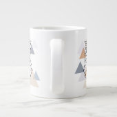 Geometrisches Owlingdesign Jumbo-Tasse (Rückseite)